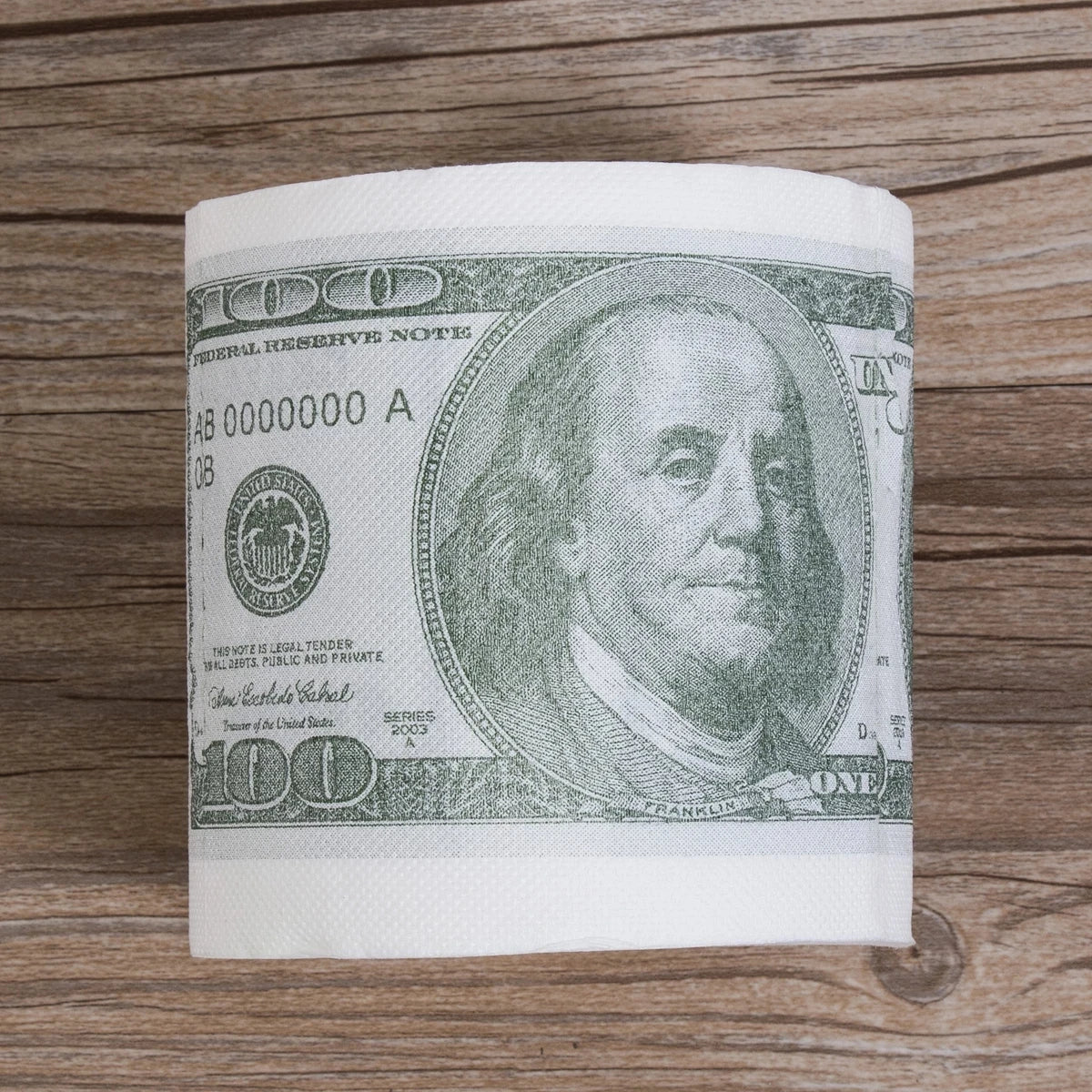 1 Roll $100 Dollar Bill Toilet Paper Christmas Decoration for Home Trump Rolling Paper Holder Toilet Tissue Funny Gift