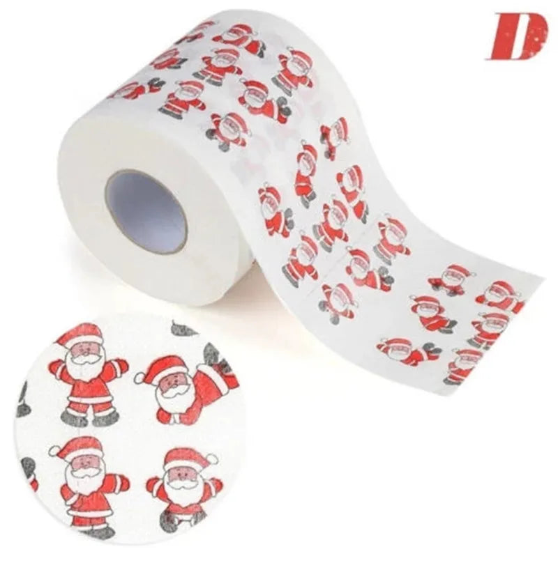 1 Roll $100 Dollar Bill Toilet Paper Christmas Decoration for Home Trump Rolling Paper Holder Toilet Tissue Funny Gift