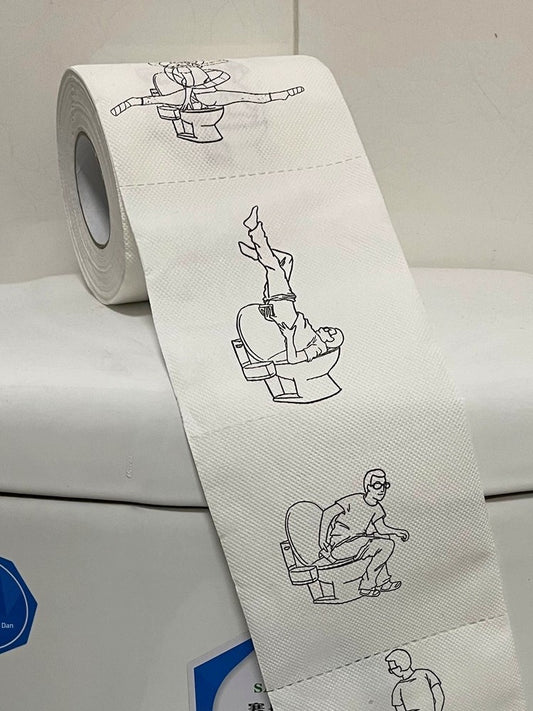 Teach You How to Wipe Creative Toilet Paper Roll with Print